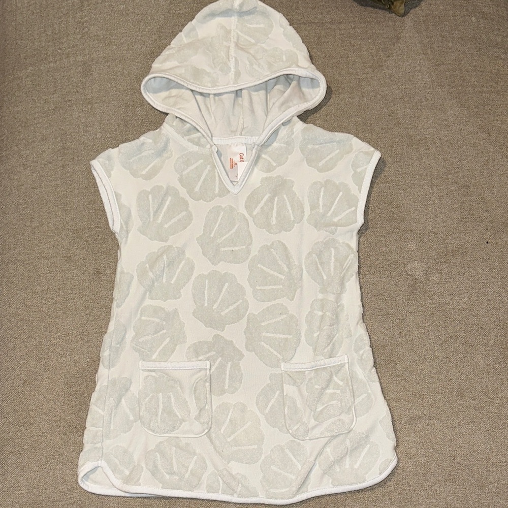 Gray Shell Patterned Cover-Up